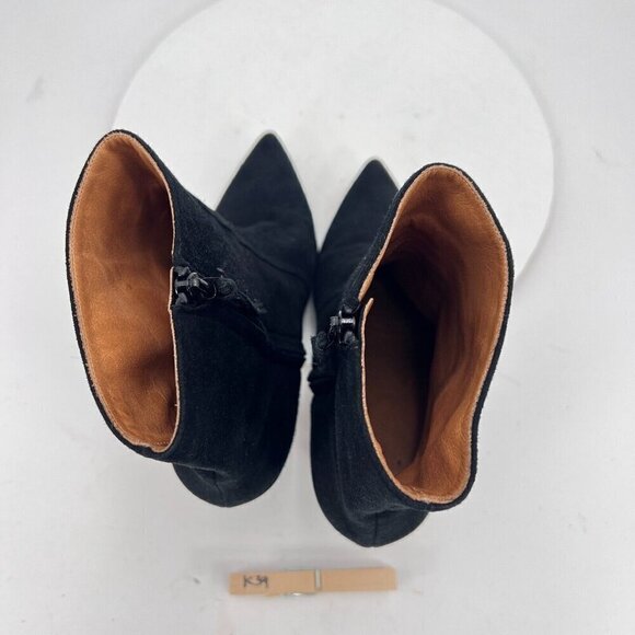 Isabel Marant Leyane Women Size EU 40 US 10 Black Glossed Leather Zip Ankle Boot - Picture 13 of 16